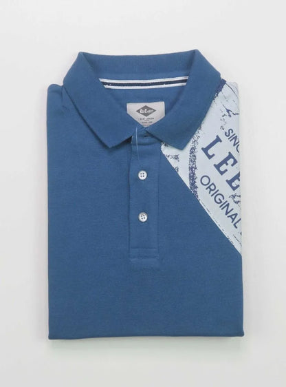 Mens Polo Shirt Denim