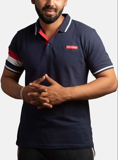 Mens Polo Shirt Denim