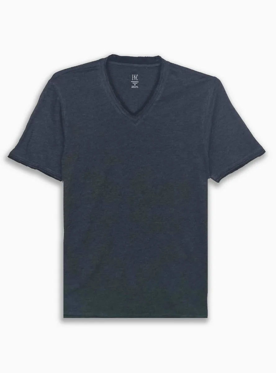 Mens V Neck T Shirt Charcoal