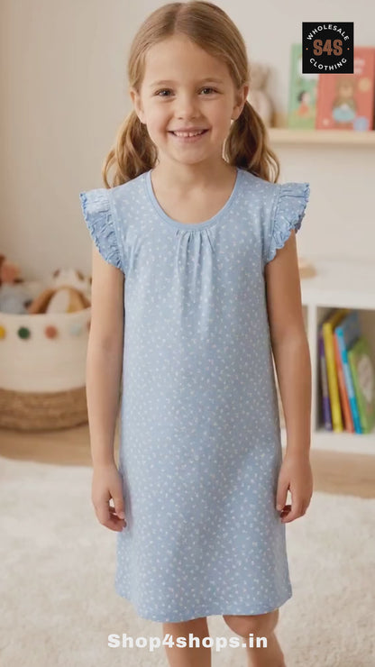 Girls Printed Night Dress