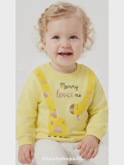 Baby Girls Foil Printed Pullover