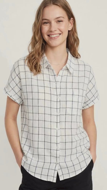 Ladies Striped Woven Shirt