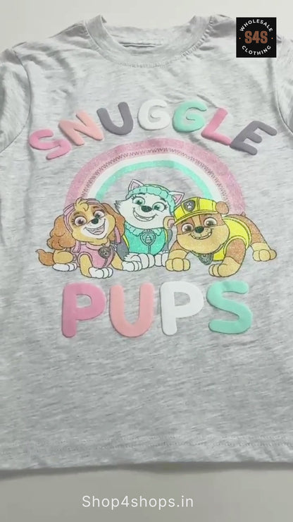 Girls Glitter Printed T Shirt