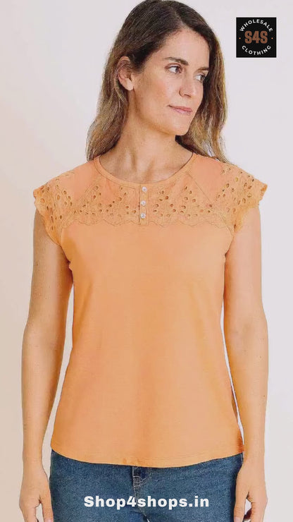 Ladies Blue Crochet Tops