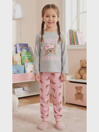 Girls Printed Pyjama Set