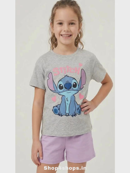 Girls Printed Short Pyjama Set