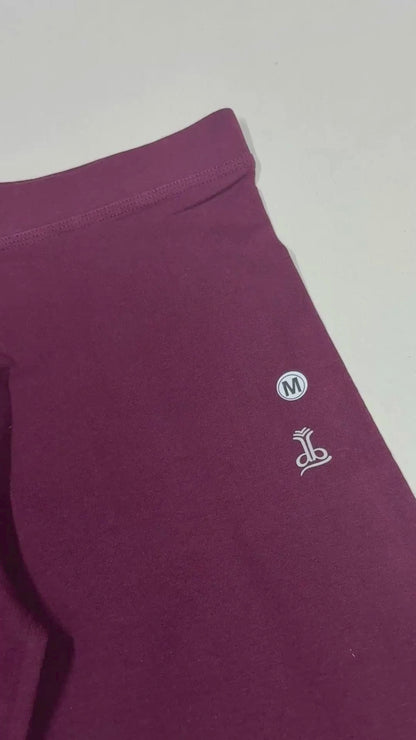 Ladies Ankle Fit Wine Leggings
