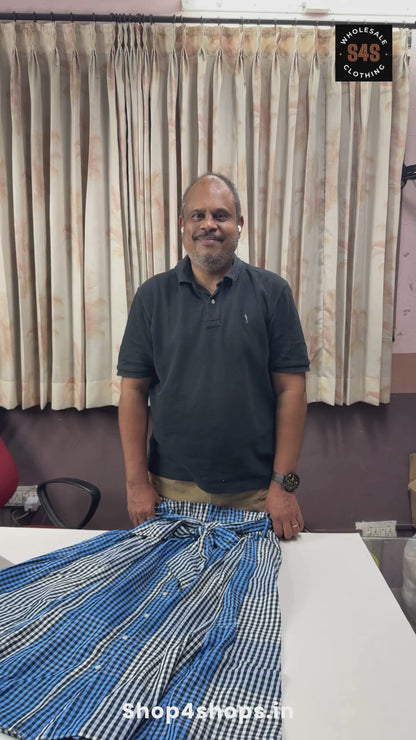 Ladies Woven Checked Skirt