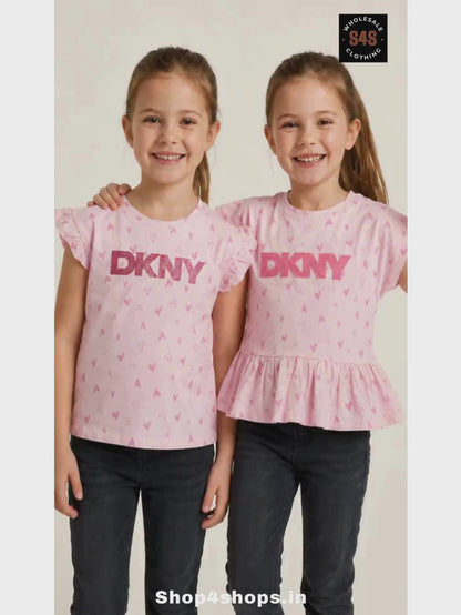 Girls Magyar Sleeve Printed Top