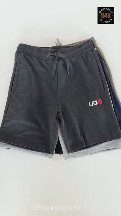 Mens Frech Terry Knit Olive Shorts