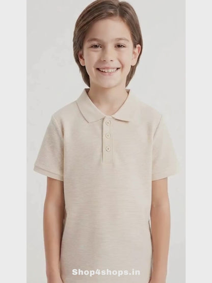Boys Rib Texture Polo