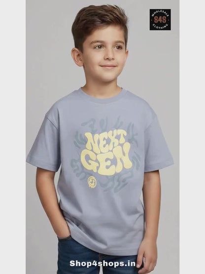 Boys Oversize Fit Grey T-shirt