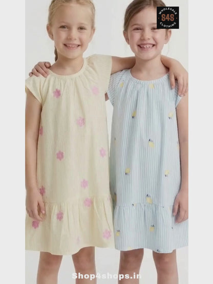 Girls Raglan Sleeve Woven Dress Mint