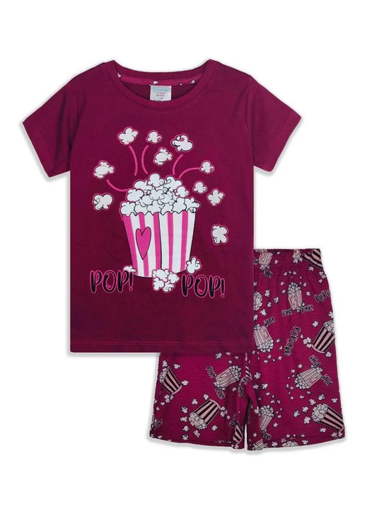 Girls Printed Shorty Set