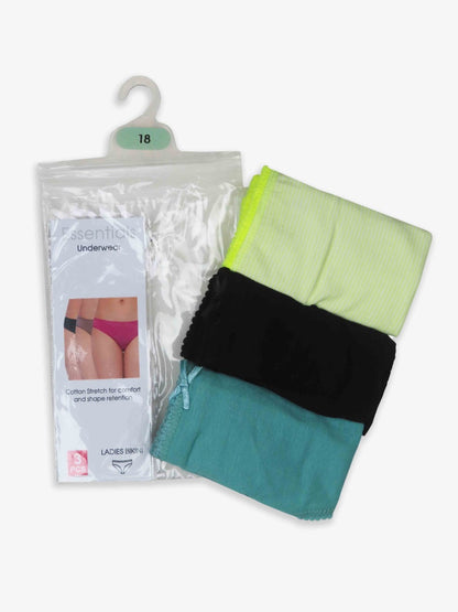 Ladies 3 pack Stretch Bikini Briefs