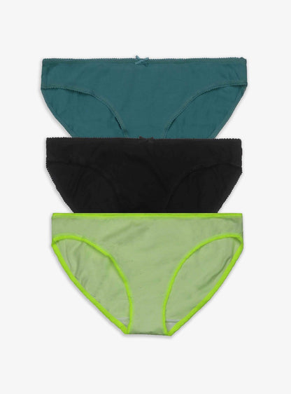 Ladies 3 pack Stretch Bikini Briefs