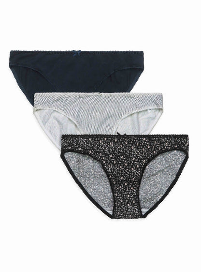 Ladies 3 pack Stretch Bikini Briefs