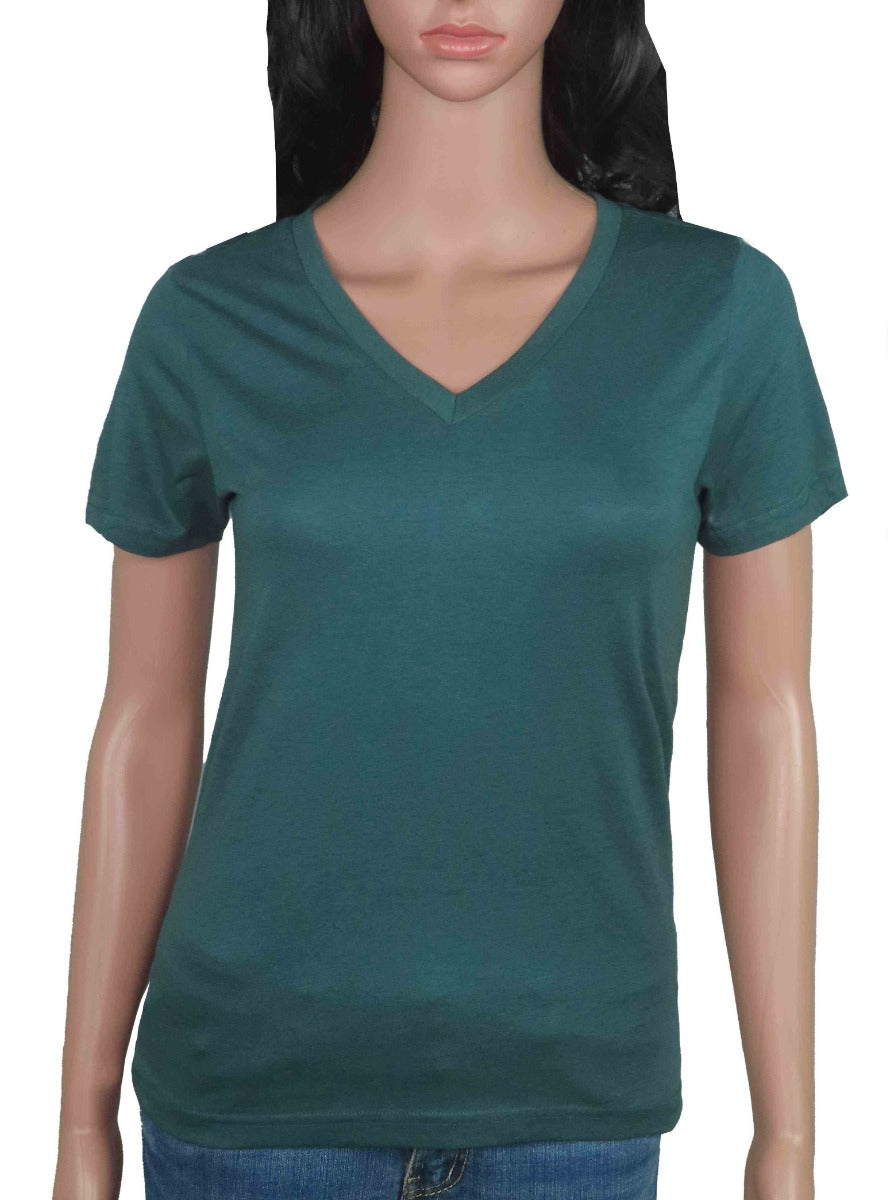 Ladies V Neck Mixed T Shirts