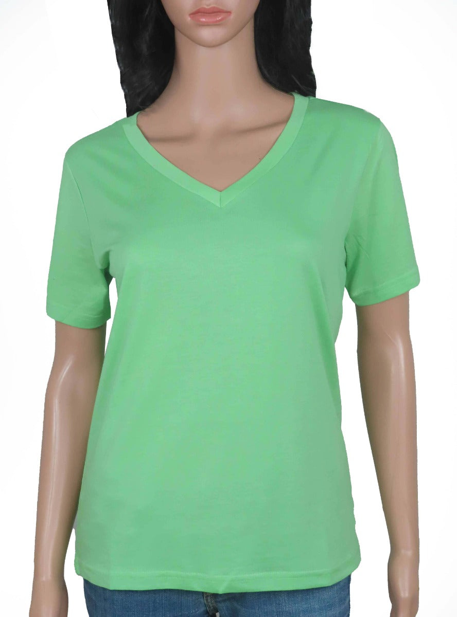 Ladies V Neck Mixed T Shirts