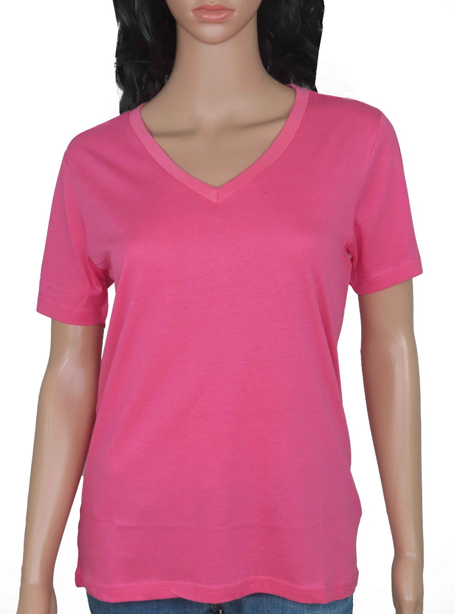 Ladies V Neck Mixed T Shirts