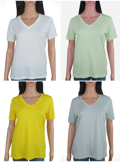 Ladies V Neck Mixed T Shirts