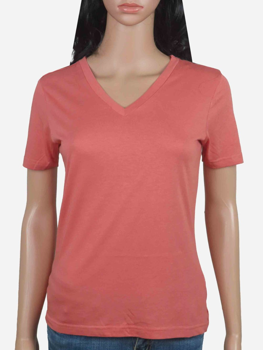 Ladies V Neck Mixed T Shirts