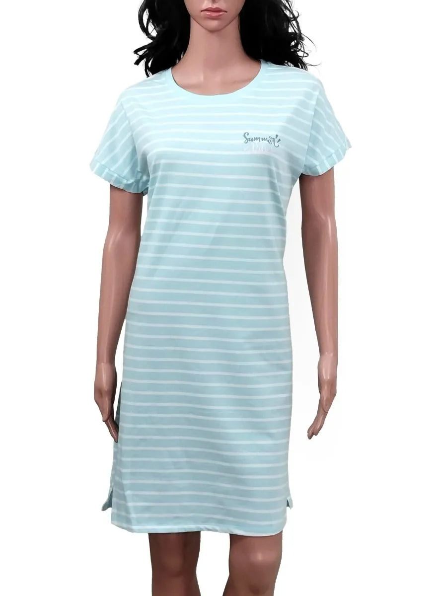 Ladies Striped Night Shirt