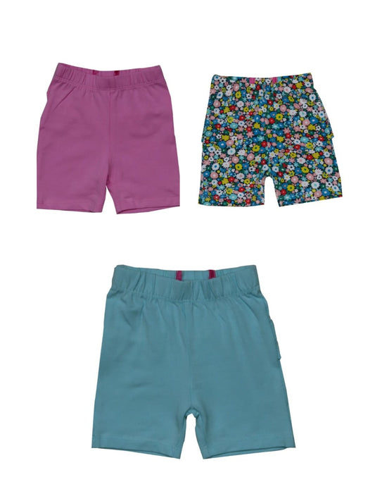 Baby Girls Knit Shorts With Frill Trims