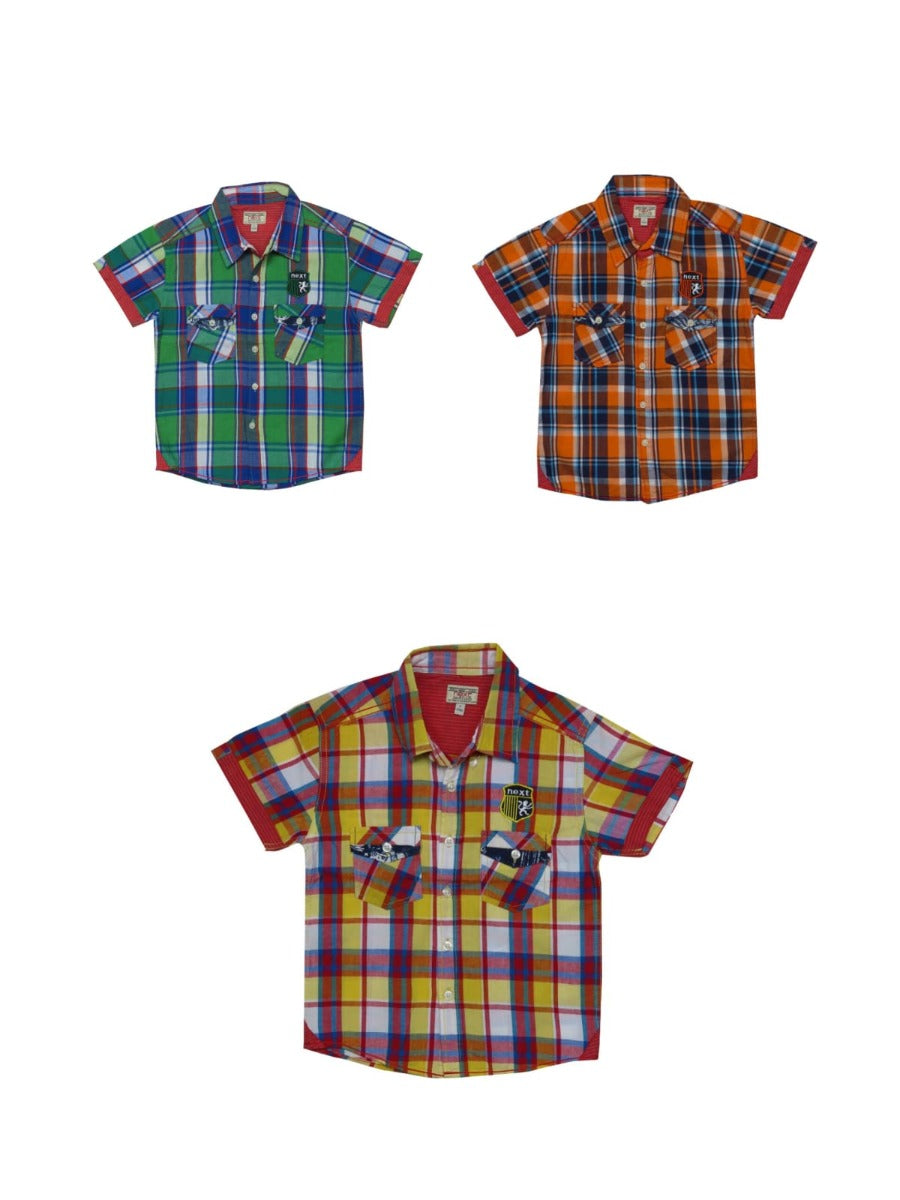 Boys Checked Woven Shirts